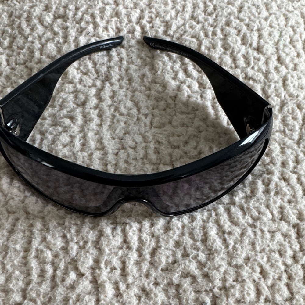 Dior Black Shield Sunglasses with Dark Smoke Lenses
